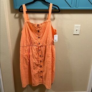 Sonoma women’s orange button down sundress